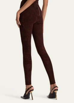 ALICE + OLIVIALennox Mid-Rise Suede Leggings