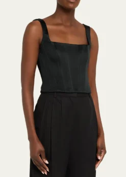 ALICE + OLIVIALilianna Satin Corset Top