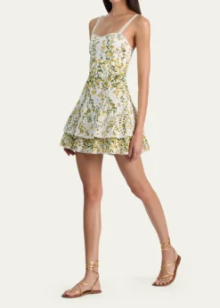 ALICE + OLIVIAMeredith Embroidered Floral Mini Dress