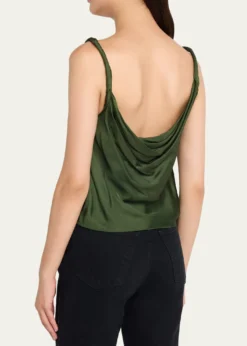 ALICE + OLIVIAMonique Twisted-Strap Satin Tank Top