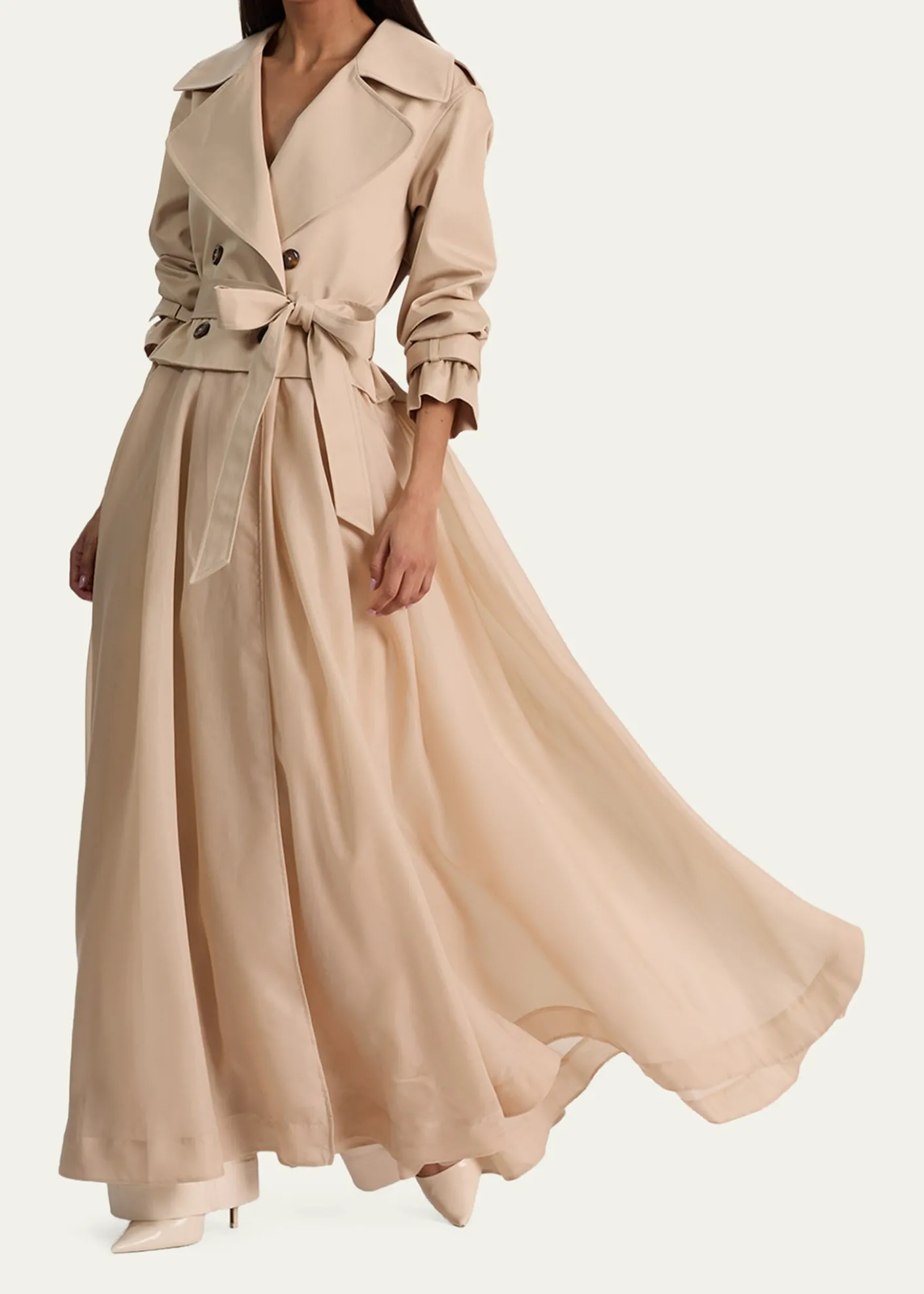 ALICE + OLIVIANevada Double-Breasted Trench Coat
