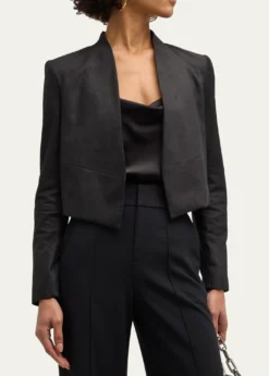 ALICE + OLIVIANew Harvey Suede Open-Front Jacket