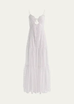 ALICE + OLIVIANicky Lace Tiered Maxi Dress