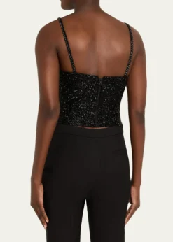 ALICE + OLIVIANina Embellished Bustier Top