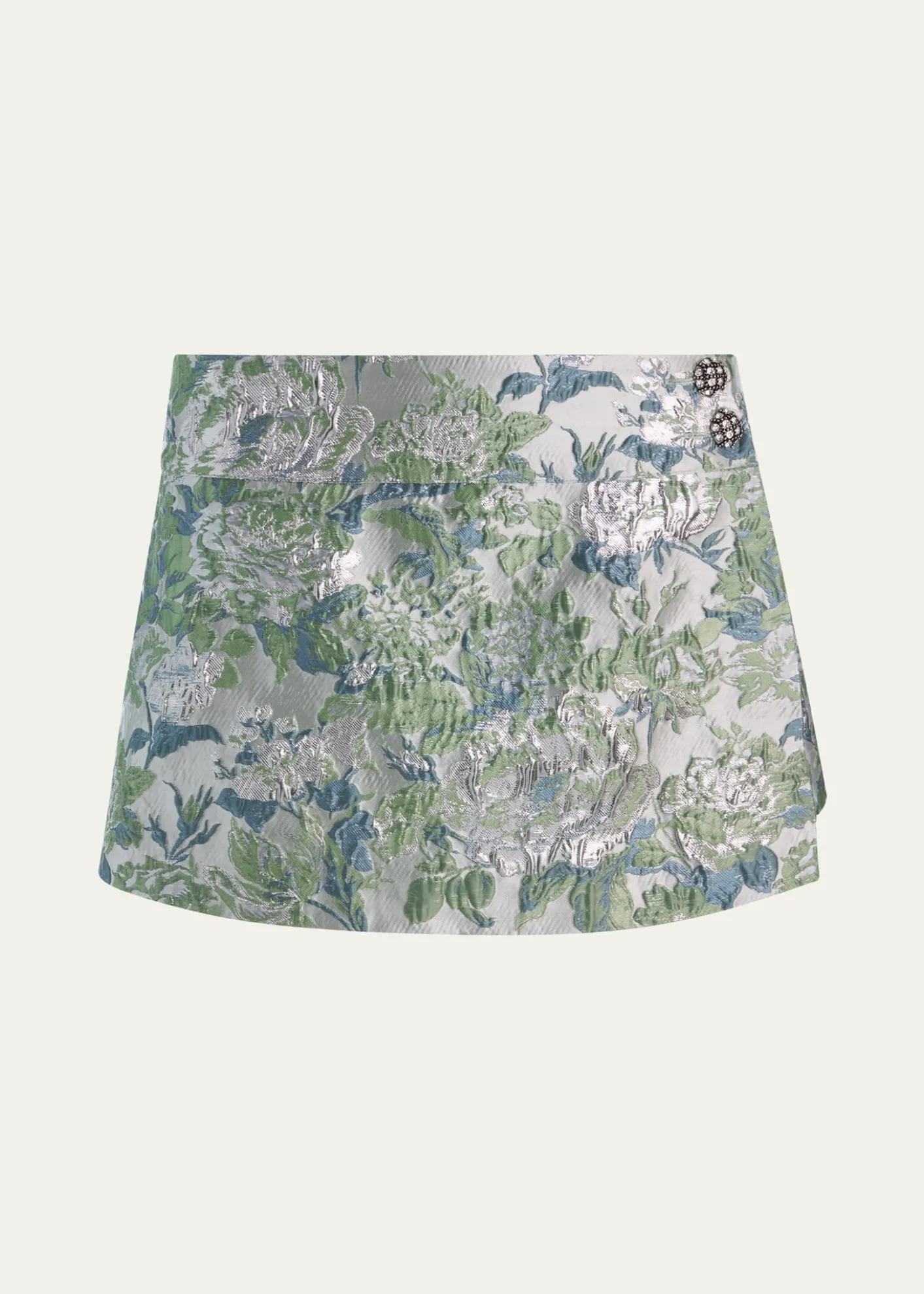 ALICE + OLIVIASomers Metallic Jacquard Mini Skort