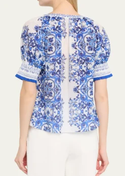 ALICE + OLIVIAThalia Puff-Sleeve Blouse