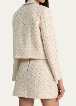 ALICE + OLIVIAThomasina Embellished Tweed Jacket
