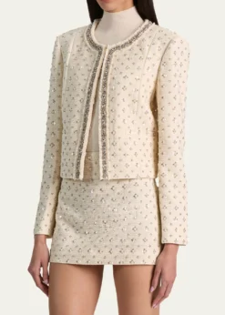 ALICE + OLIVIAThomasina Embellished Tweed Jacket