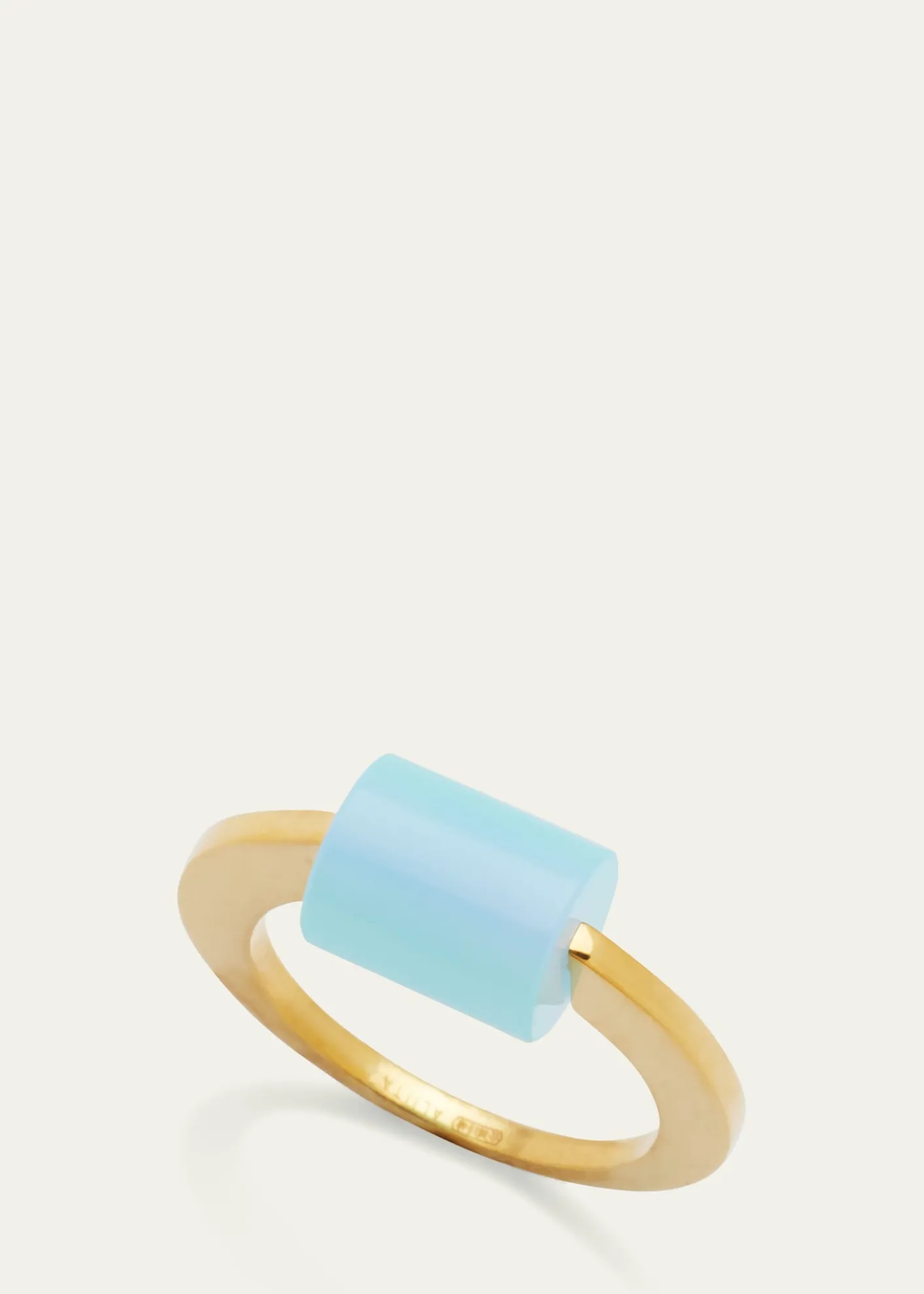 AliitaDeco Cilindro Ring with Blue Agate
