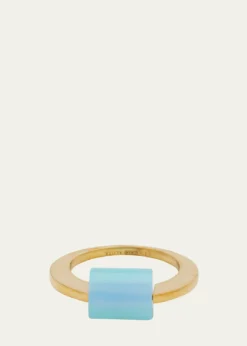 AliitaDeco Cilindro Ring with Blue Agate