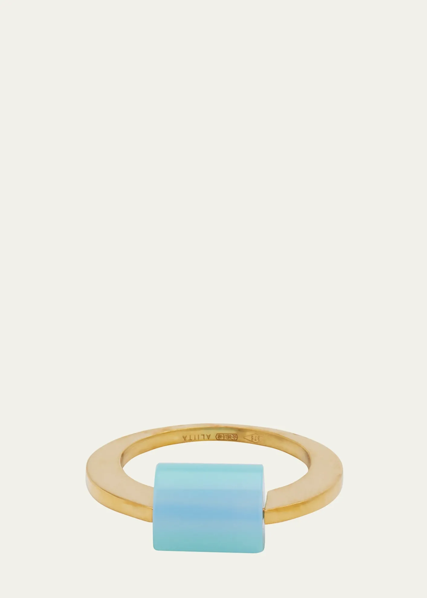 AliitaDeco Cilindro Ring with Blue Agate