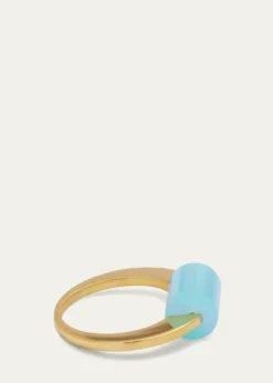 AliitaDeco Cilindro Ring with Blue Agate