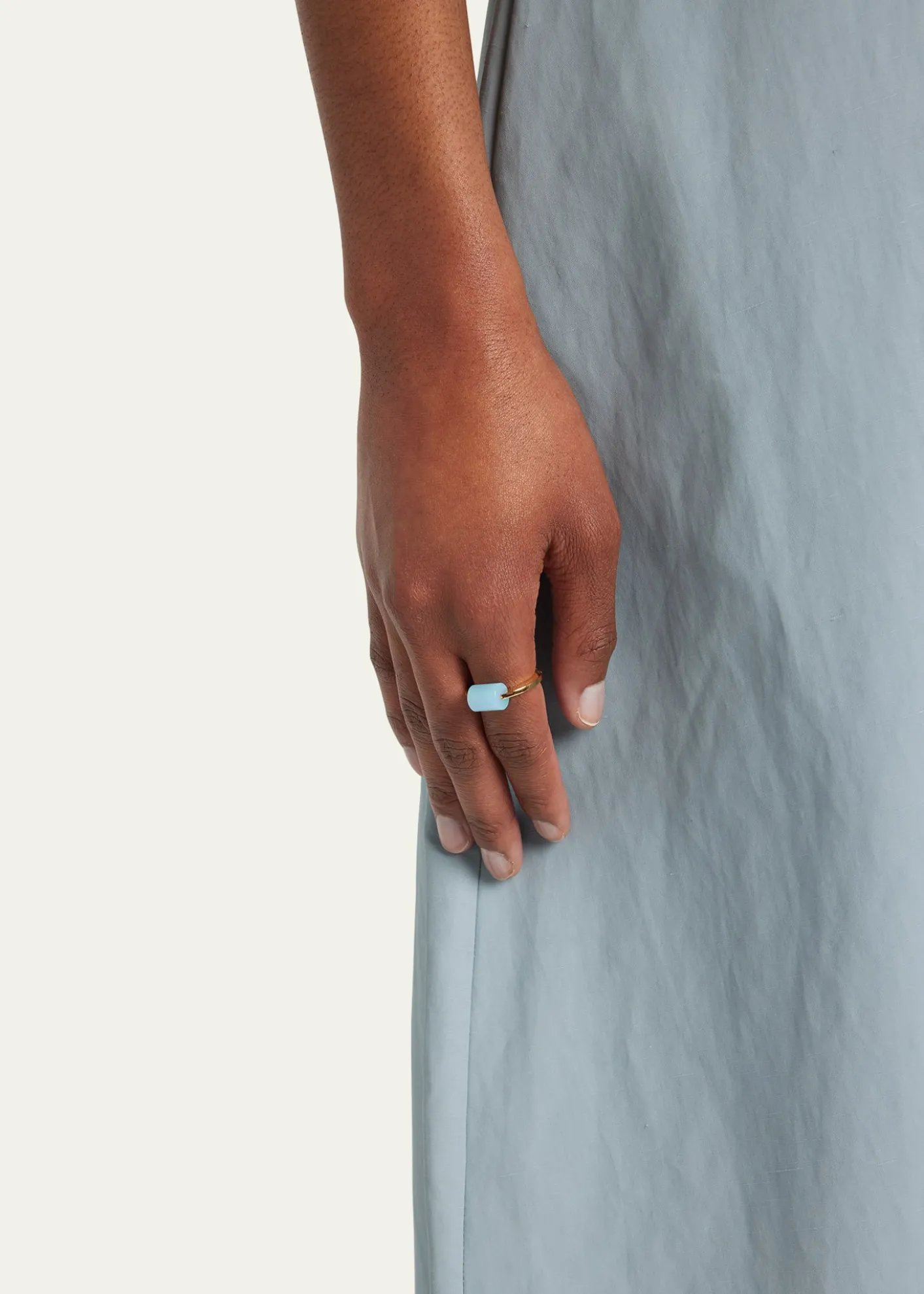 AliitaDeco Cilindro Ring with Blue Agate
