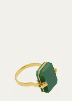 AliitaDeco Sandwich Ring with Amazonite and Green Agate