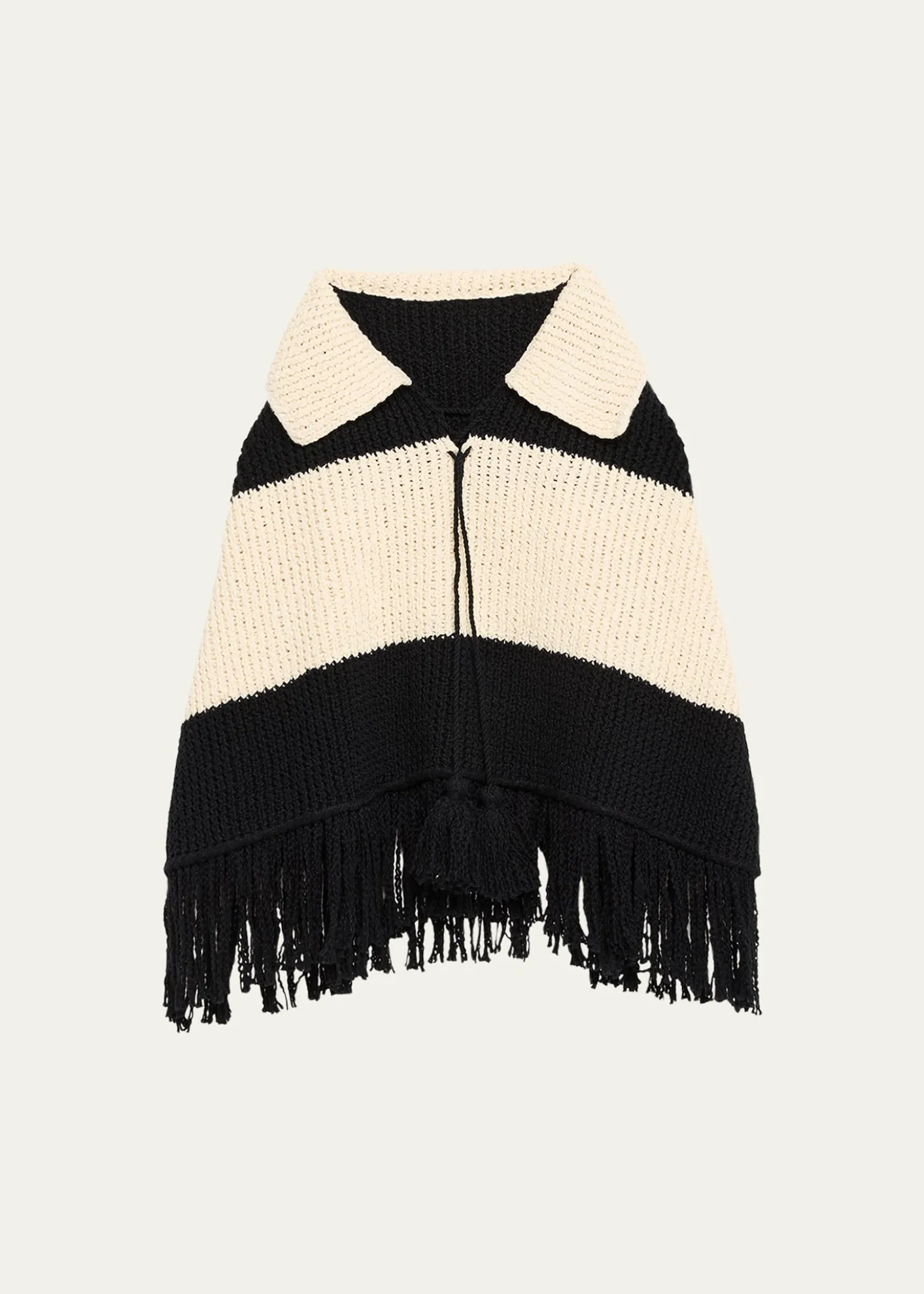 Alix of BohemiaFaune Knit Fringe Cape