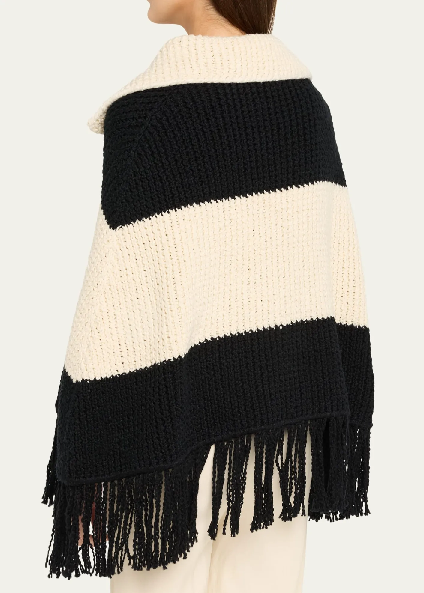 Alix of BohemiaFaune Knit Fringe Cape