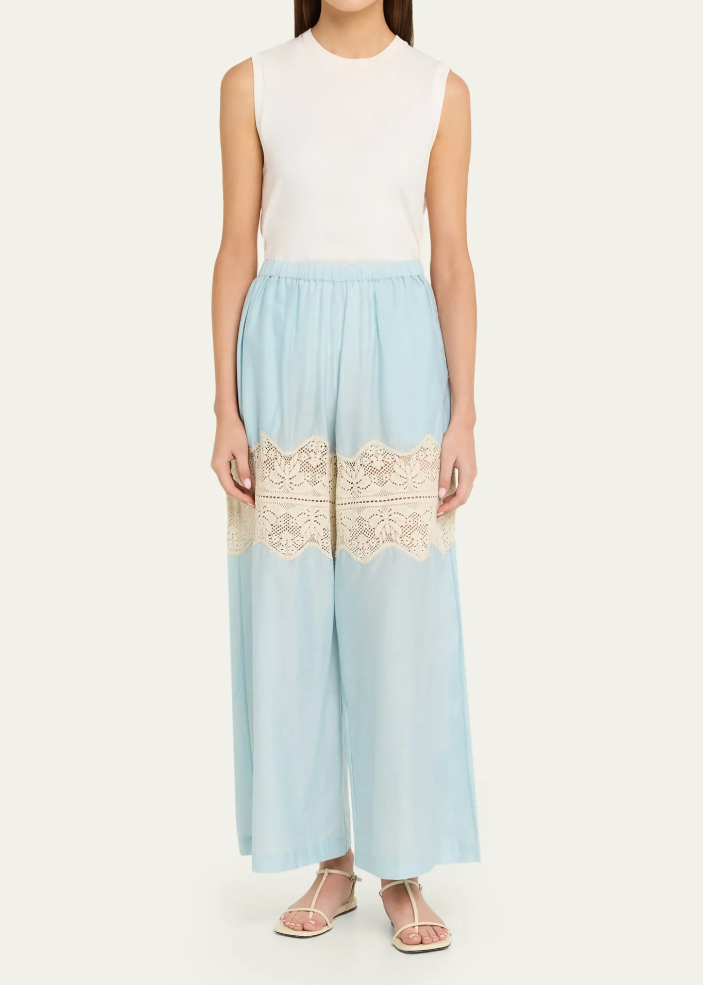 Alix of BohemiaMargie Wide-Leg Lace Panel Pants
