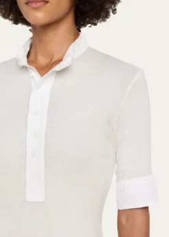 All ThreeMaria Rib Henley Shirt