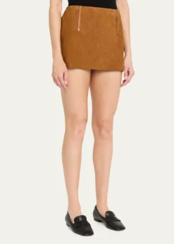 All ThreeTirza Suede Mini Skirt