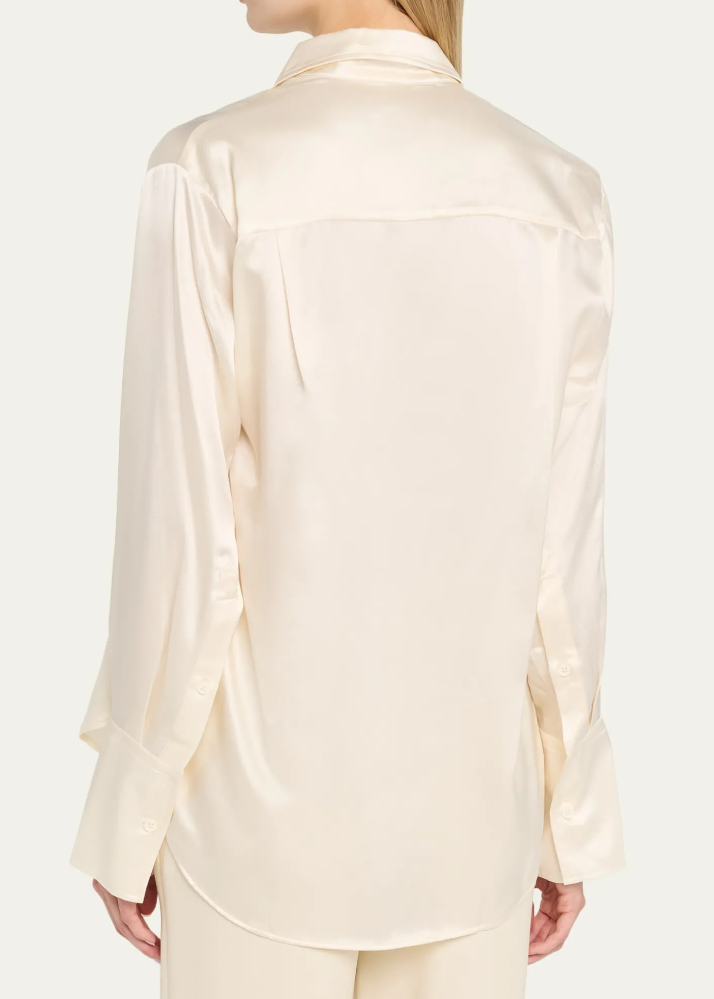 All ThreeZoraya Silk Button-Front Shirt