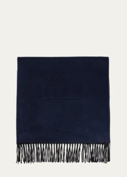 AlonpiCashmere Fringe Trim Pocket Scarf