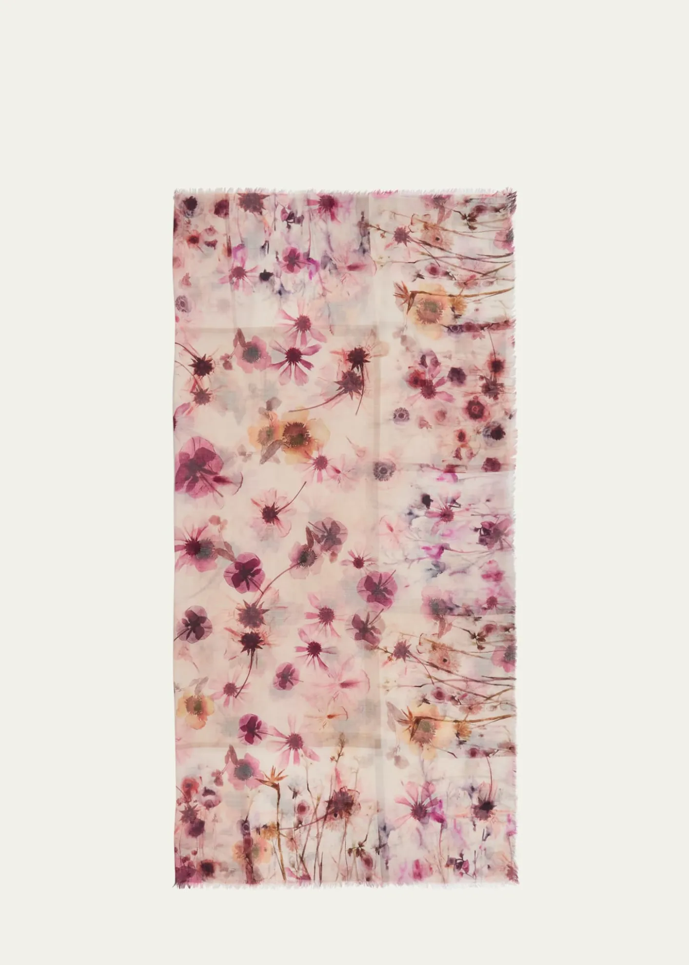 AlonpiFloral Wool Square Scarf