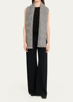 AlonpiReversible Cashmere Check Scarf