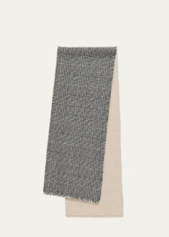 AlonpiReversible Cashmere Check Scarf