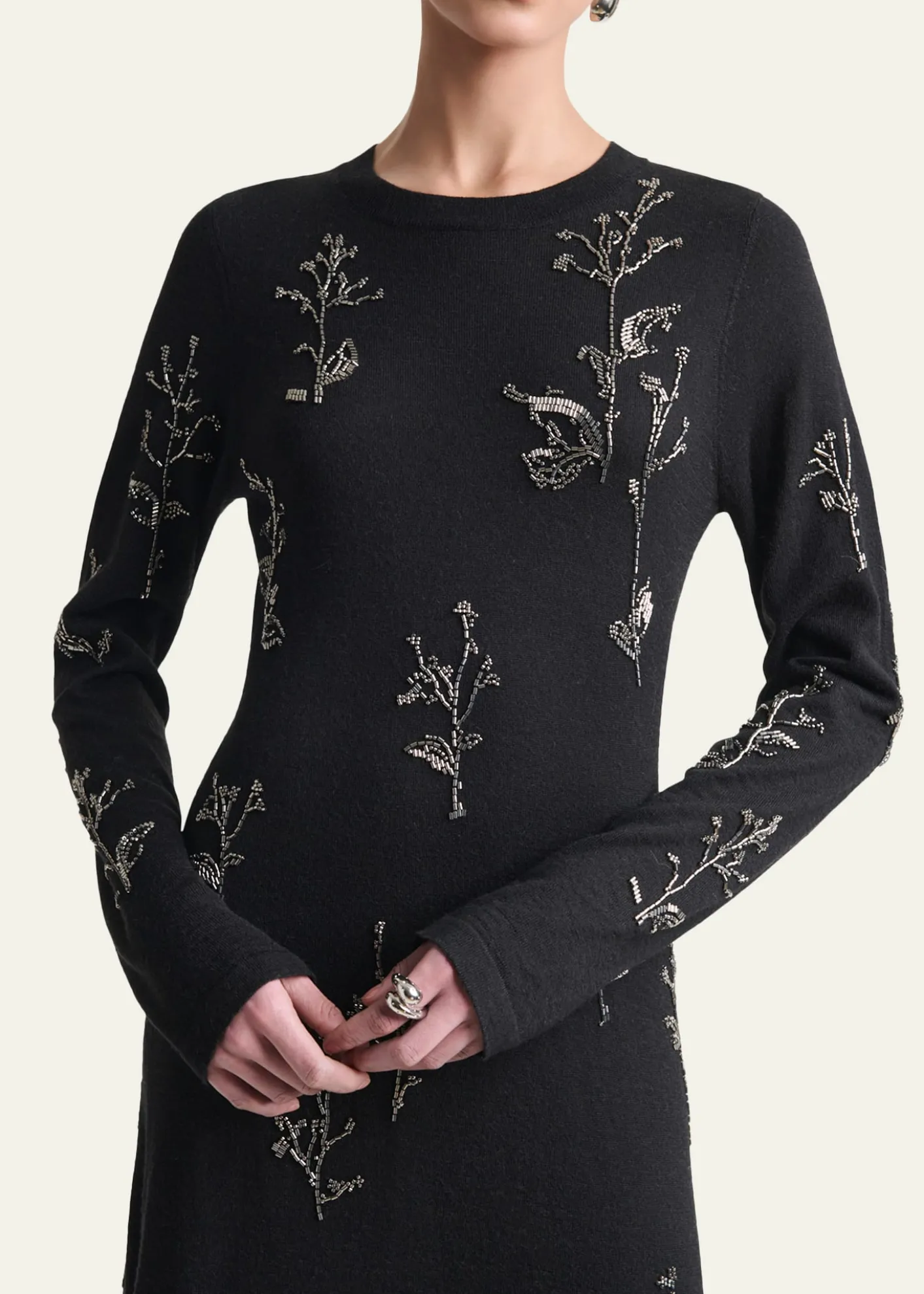 AltuzarraBozka Beaded Long-Sleeve Dress