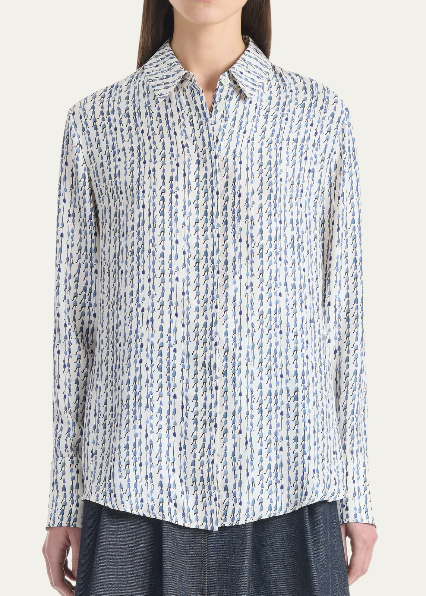 AltuzarraChika Silk Button-Front Top