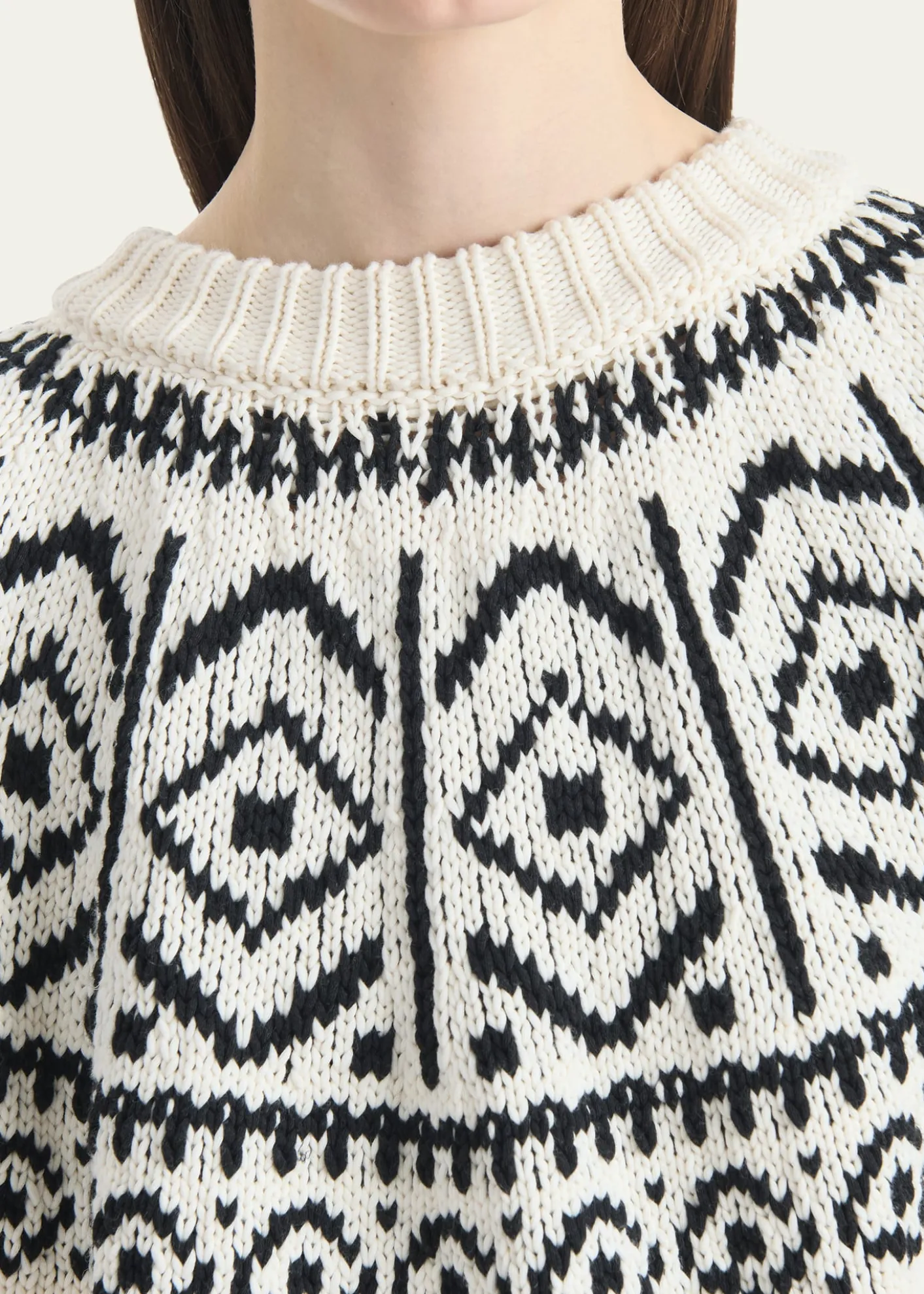 AltuzarraHoward Fair Isle Short Puff-Sleeve Sweater