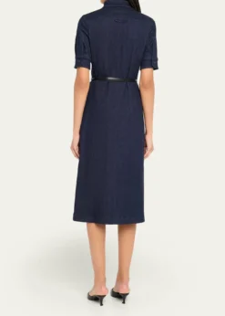 AltuzarraKieran Denim Leather Belted Midi Dress