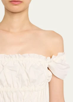 AltuzarraLily Ruched Cap-Sleeve Midi Dress