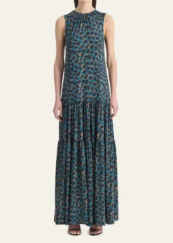 AltuzarraLiza Spotted Jersey Tiered Maxi Dress