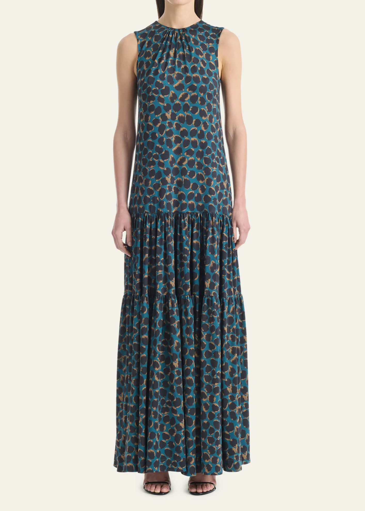 AltuzarraLiza Spotted Jersey Tiered Maxi Dress