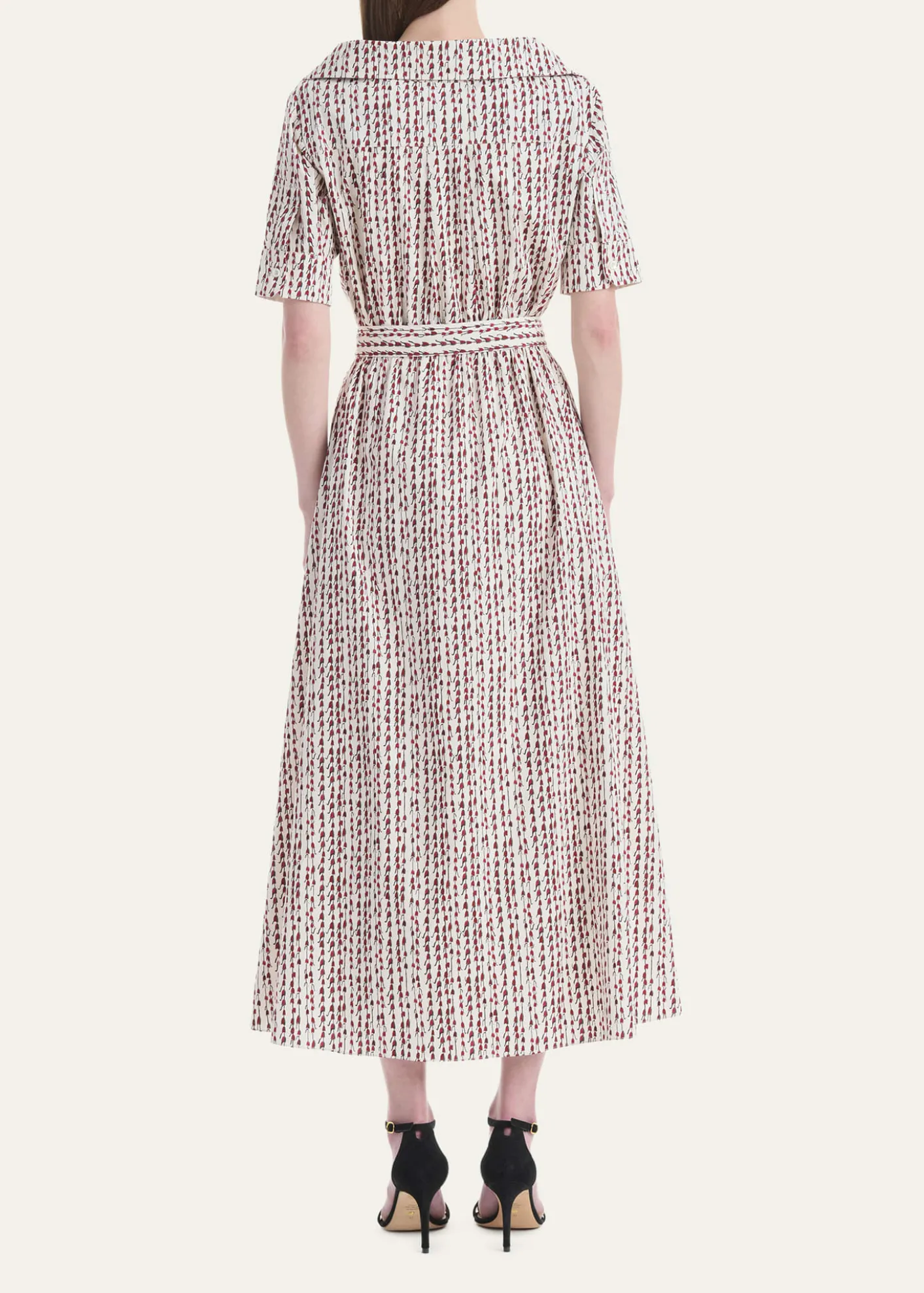 AltuzarraLydia Abstract-Print Waist-Tie Midi Shirtdress