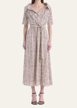 AltuzarraLydia Abstract-Print Waist-Tie Midi Shirtdress