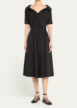 AltuzarraLydia Short-Sleeve Midi Wrap Shirtdress