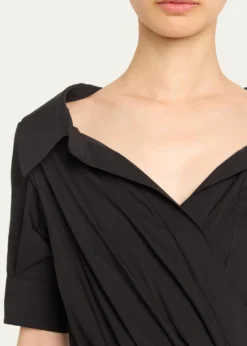 AltuzarraLydia Short-Sleeve Midi Wrap Shirtdress