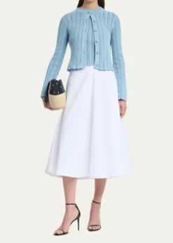 AltuzarraMariette Lattice Knit Crewneck Cardigan