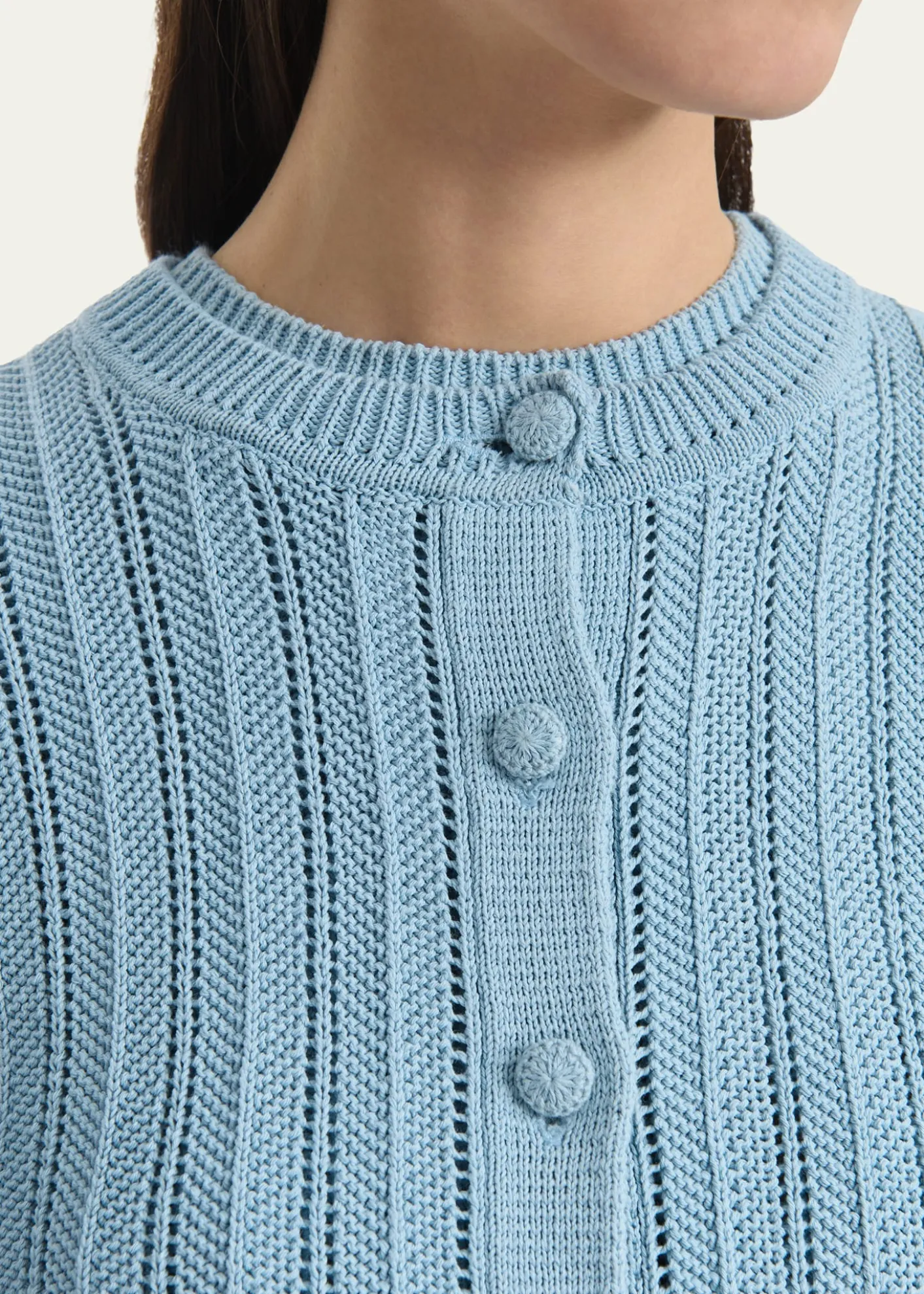 AltuzarraMariette Lattice Knit Crewneck Cardigan