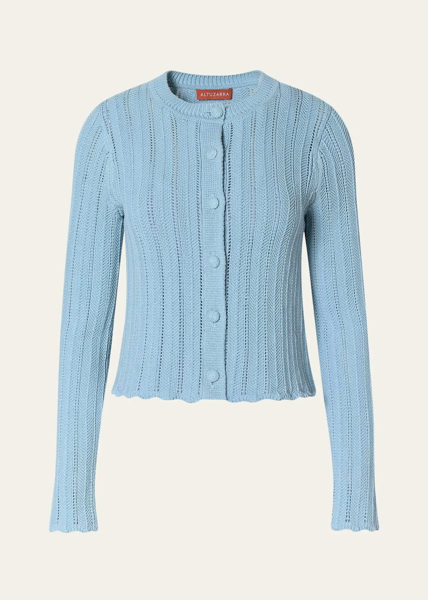 AltuzarraMariette Lattice Knit Crewneck Cardigan