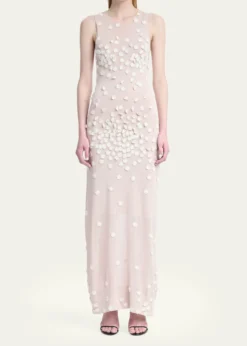 AltuzarraNelly Degrade Flower Applique Mesh Maxi Dress