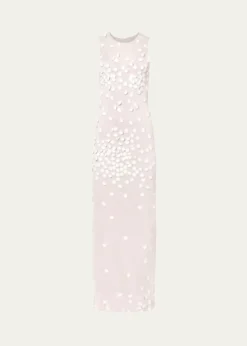 AltuzarraNelly Degrade Flower Applique Mesh Maxi Dress