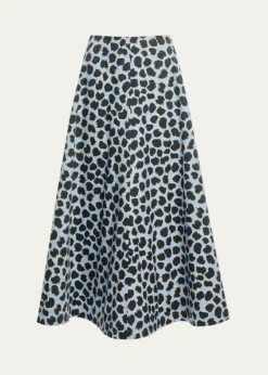 AltuzarraVarda Animal-Print Midi Skirt
