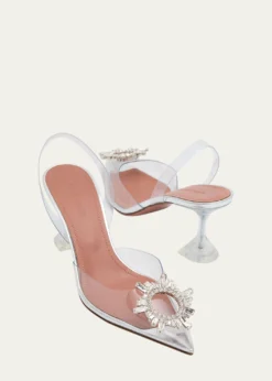 Amina MuaddiBegum Clear Crystal Slingback Pumps