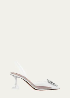 Amina MuaddiBegum Clear Crystal Slingback Pumps