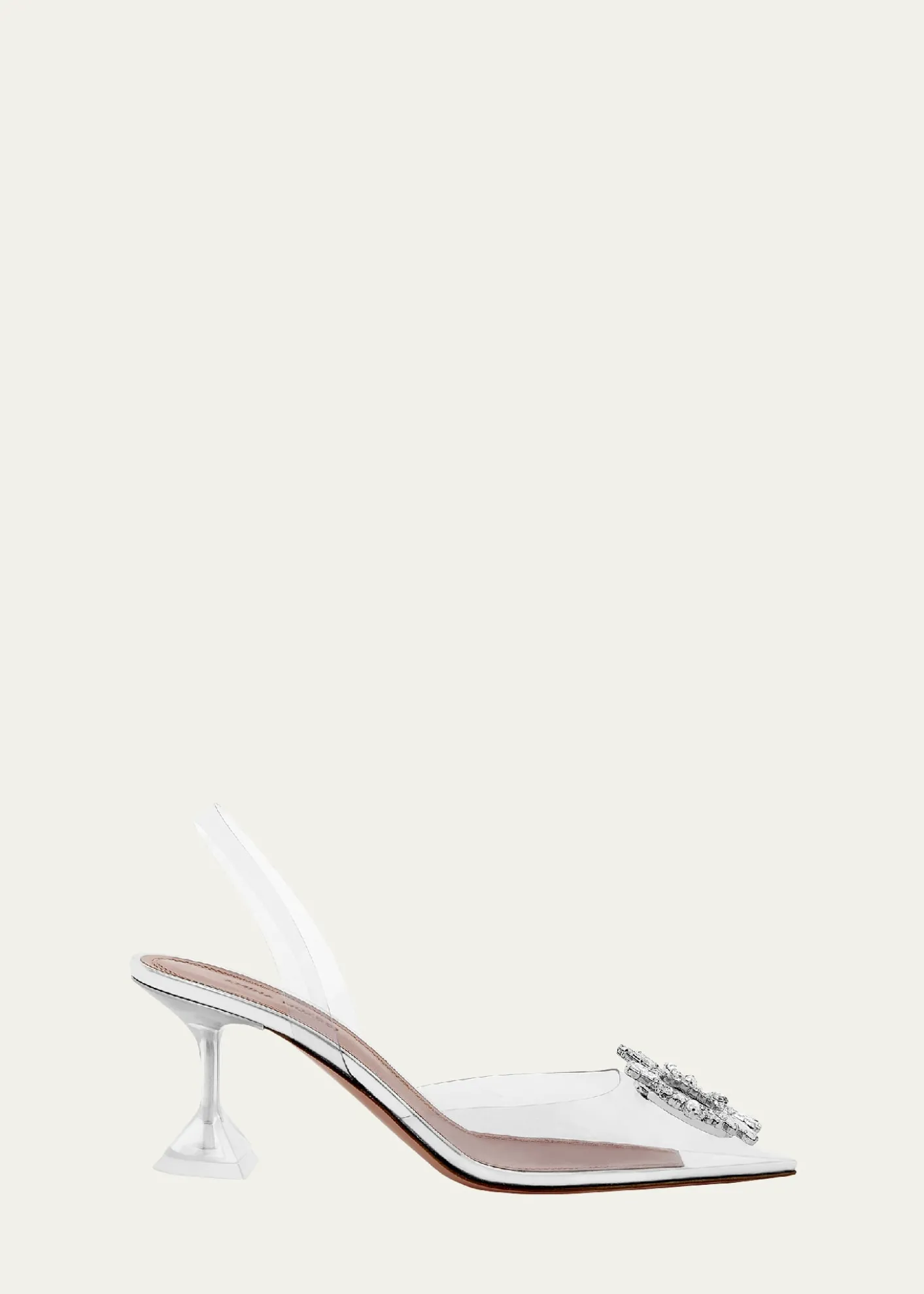 Amina MuaddiBegum Clear Crystal Slingback Pumps