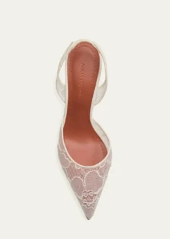 Amina MuaddiHolli Lace Slingback Pumps
