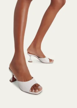 Amina MuaddiLupita Leather Pedestal Mule Sandals